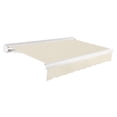 thumbnail image 1 of Awntech 18 Ft Key West Right Motorized Heavy Duty Patio Retractable Awning with Cassette (216in x 9.38in x 120in), Linen, 1 of 7