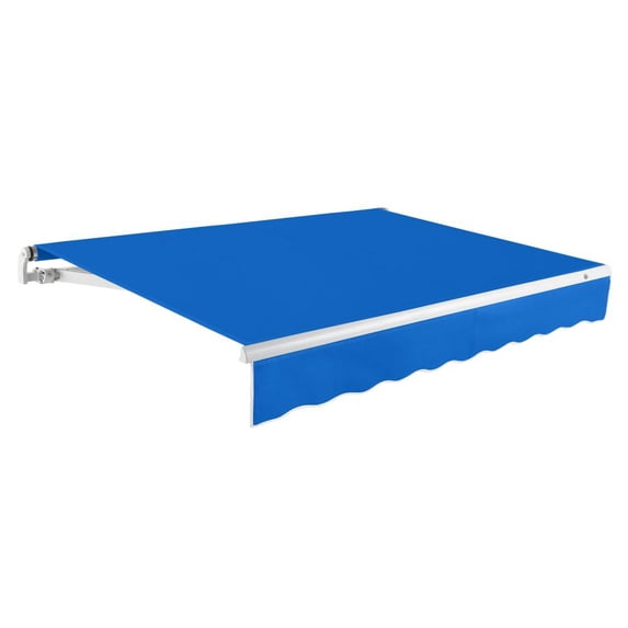 Awntech 18' x 10' Maui Right Motor Right Motorized Patio Retractable Awning, Bright Blue