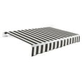 thumbnail image 1 of Awntech 20' x 10' Maui Manual Patio Retractable Awning, Black/White Stripe, 1 of 7