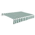 thumbnail image 1 of Awntech 20' x 10' Maui Manual Patio Retractable Awning, Forest/White Stripe, 1 of 7