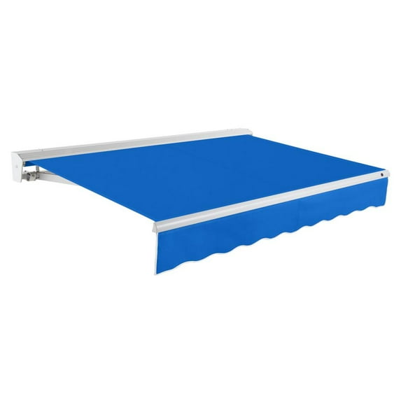 Awntech 24' x 10' Destin Right Motorized Patio Retractable Awning, Bright Blue