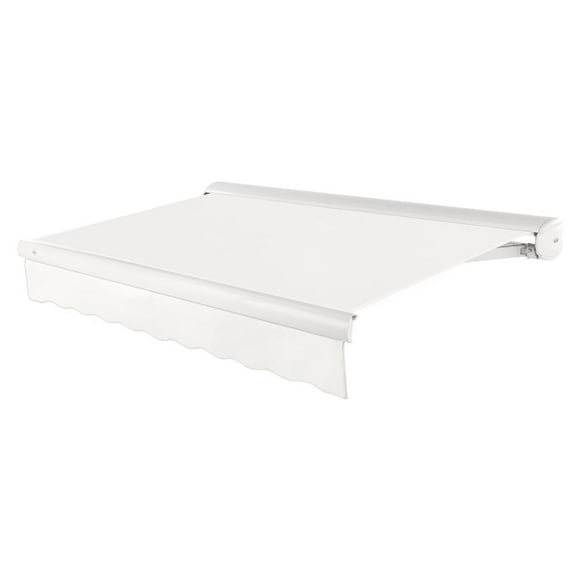 Awntech 24' x 10' Full Cassette Left Motorized Patio Retractable Awning, White