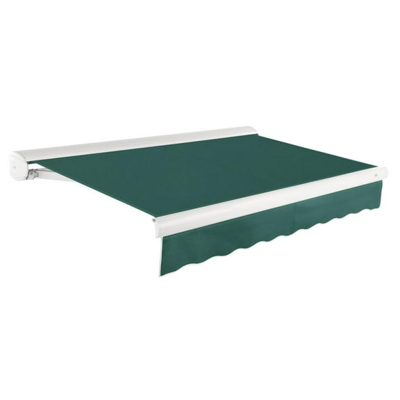 Awntech 24' x 10' Full Cassette Right Motorized Patio Retractable Awning, Forest