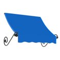 thumbnail image 1 of Awntech 3.38 Ft Charleston Sloped Fixed Awning with Scrolled Iron Arms (40.5in x 36in x 24in), Bright Blue, 1 of 3