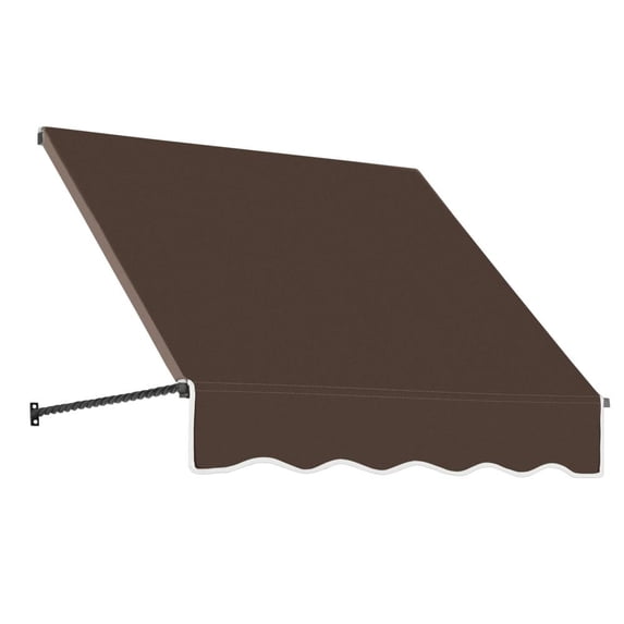 Awntech 3.375 ft Santa Fe Fixed Awning Acrylic Fabric, Brown