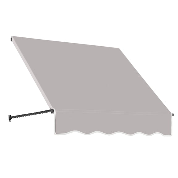 Awntech 3.38 Ft Santa Fe Fixed Awning Canopy with Twisted Rope Arms (40.5in x 44in x 24in), Gray