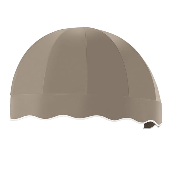 Awntech 3.38 Ft Bostonian Dome-Shaped Fixed Awning Canopy (40.5in x 26.25in x 20.25in), Taupe