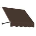 thumbnail image 1 of Awntech 3.38 Ft Dallas Retro Straight Slope Fixed Awning with Anodized Arms (40.5in x 18in x 24in), Brown, 1 of 5