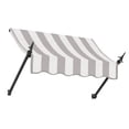 thumbnail image 1 of Awntech 3.38 Ft New Orleans Fixed Awning Canopy with Spear Arms (40.5in x 24in x 16in), Gray/White Stripe, 1 of 3