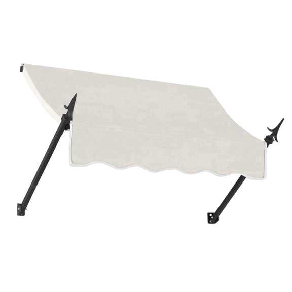 Awntech 3.38 Ft New Orleans Fixed Awning Canopy with Spear Arms (40.5in x 24in x 16in), Oatmeal Tweed