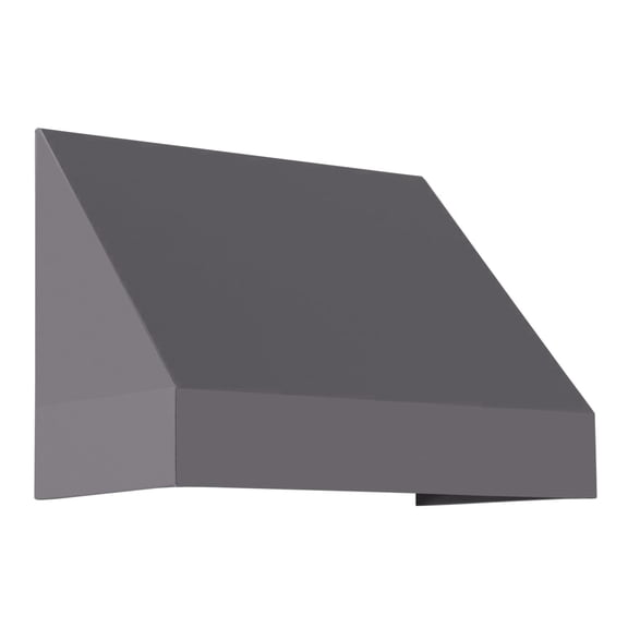 Awntech 3.38 Ft New Yorker Fixed Awning Canopy with Rigid Valance (40.5in x 24in x 48in), Gunmetal