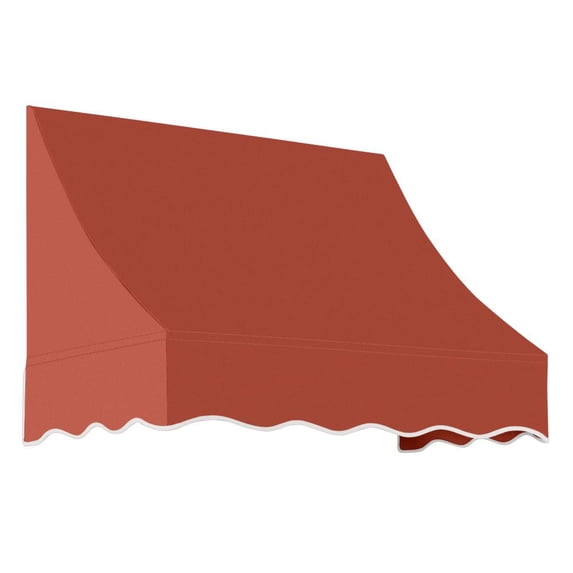 Awntech 4.375 ft Nantucket Fixed Awning Acrylic Fabric, Terracotta