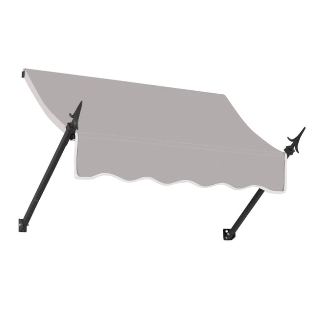 Awntech Install Awntech 4.375 ft New Orleans Fixed Awning Acrylic Fabric, Gray ...