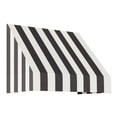 thumbnail image 1 of Awntech 4.375 ft New Yorker Fixed Awning Acrylic Fabric, Black/White Stripe, 1 of 2