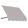 thumbnail image 1 of Awntech 4.38 Ft Dallas Retro Straight Slope Fixed Awning with Anodized Arms (52.5in x 24in x 36in), Gray, 1 of 5