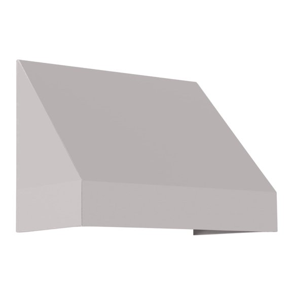 Awntech 4.38 Ft New Yorker Fixed Awning Canopy with Rigid Valance (52.5in x 24in x 42in), Gray
