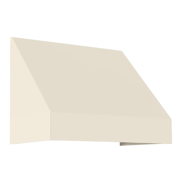 Awntech 4.38 Ft New Yorker Fixed Awning Canopy with Rigid Valance (52.5in x 31in x 24in), Linen