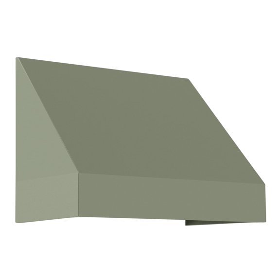 Awntech 4.38 Ft New Yorker Fixed Awning Canopy with Rigid Valance (52.5in x 31in x 24in), Sage