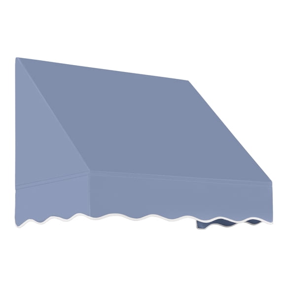 Awntech 4.38 Ft San Francisco Closed-Sided Fixed Awning Canopy (52.5in x 24in x 48in), Dusty Blue