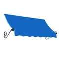 thumbnail image 1 of Awntech 5.38 Ft Charleston Sloped Fixed Awning with Scrolled Iron Arms (64.5in x 36in x 24in), Bright Blue, 1 of 3