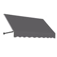 thumbnail image 1 of Awntech 5.38 Ft Dallas Retro Straight Slope Fixed Awning with Anodized Arms (64.5in x 24in x 42in), Gunmetal, 1 of 5