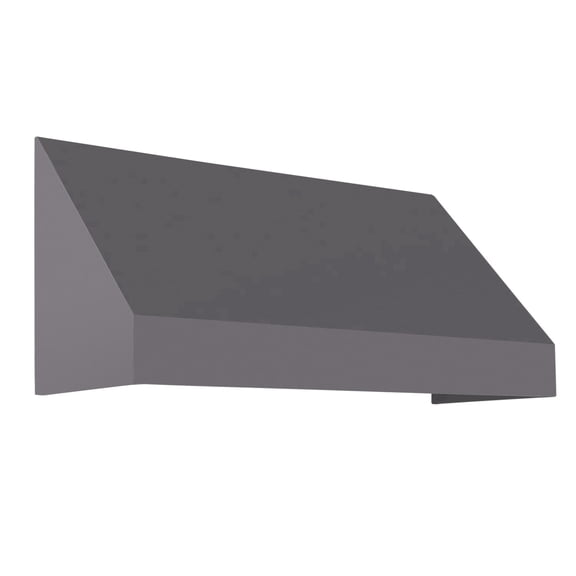 Awntech 5.38 Ft New Yorker Fixed Awning Canopy with Rigid Valance (64.5in x 24in x 42in), Gunmetal