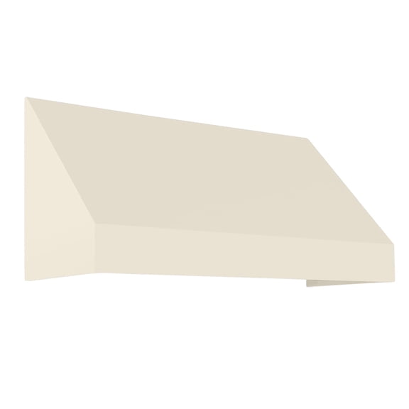 Awntech 5.38 Ft New Yorker Fixed Awning Canopy with Rigid Valance (64.5in x 24in x 42in), Linen