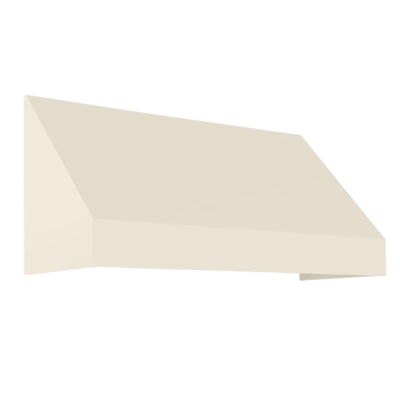 Awntech 5.38 Ft New Yorker Fixed Awning Canopy with Rigid Valance (64.5in x 24in x 42in), Linen
