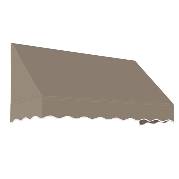 Awntech 5.38 Ft San Francisco Closed-Sided Fixed Awning Canopy (64.5in x 24in x 42in), Taupe