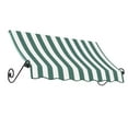 thumbnail image 1 of Awntech 6.375 ft Charleston Fixed Awning Acrylic Fabric, Forest/White Stripe, 1 of 2