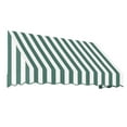 thumbnail image 1 of Awntech 6.375 ft San Francisco Fixed Awning Acrylic Fabric, Forest/White Stripe, 1 of 2