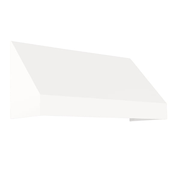 Awntech 6.38 Ft New Yorker Fixed Awning Canopy with Rigid Valance (76.5in x 24in x 36in), White