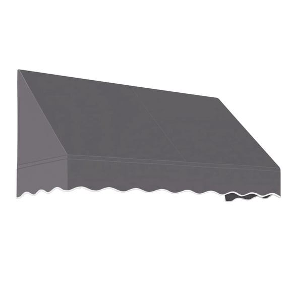 Awntech 6.38 Ft San Francisco Closed-Sided Fixed Awning Canopy (76.5in x 24in x 36in), Gunmetal
