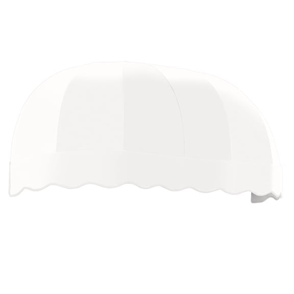 Awntech 7.38 Ft Chicago Elongated Dome Fixed Awning Canopy (88.5in x 32.25in x 26.25in), White