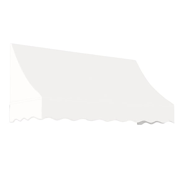 Awntech 7.38 Ft Nantucket Curved Slope Fixed Awning Canopy (88.5in x 44in x 36in), White