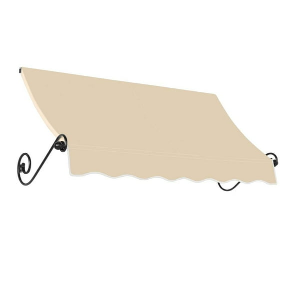 Awntech 8.375 ft Charleston Fixed Awning Acrylic Fabric, Tan