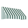 thumbnail image 1 of Awntech 8.375 ft New Yorker Fixed Awning Acrylic Fabric, Forest/White Stripe, 1 of 2