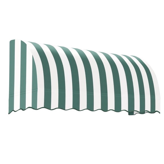 Awntech 8.38 Ft Savannah Waterfall Closed-Sides Awning Canopy (100.5in x 44in x 36in), Forest/White Stripe