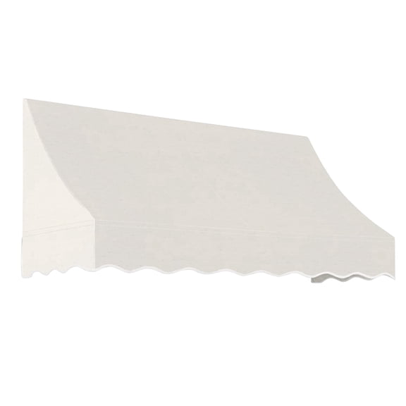 Awntech 8.38 Ft Nantucket Curved Slope Fixed Awning Canopy (100.5in x 31in x 24in), Oatmeal Tweed