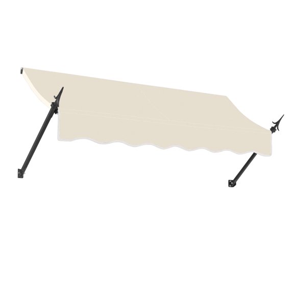 Awntech 8.38 Ft New Orleans Fixed Awning Canopy with Spear Arms (100.5in x 24in x 16in), Linen