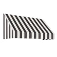 thumbnail image 1 of Awntech 8.38 Ft New Yorker Fixed Awning Canopy with Rigid Valance (100.5in x 24in x 48in), Black/White Stripe, 1 of 3