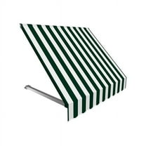Awntech CR33-US-6FW 6.38 ft. Dallas Retro Window & Entry Awning, Forest Green & White - 44 x 36 in.