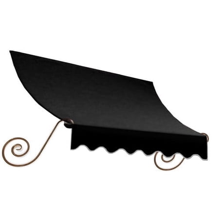 Awntech Charleston Fixed Awning, 76.5" x 24" x 24", Black