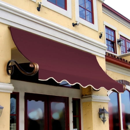 Awntech Charleston Fixed Awning, 76.5" x 24" x 24", Brown