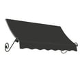 thumbnail image 1 of Awntech 6.38 Ft Charleston Sloped Fixed Awning with Scrolled Iron Arms (76.5in x 18in x 36in), Black, 1 of 3