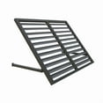 thumbnail image 1 of Awntech 4.38 Ft Charleston Sloped Fixed Awning with Scrolled Iron Arms (52.5in x 24in x 24in), Bright Blue/White Stripe, 1 of 3