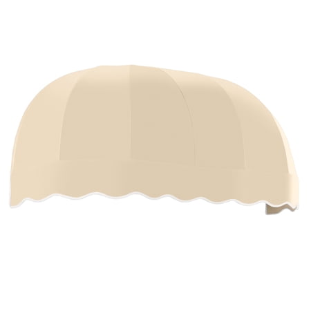 Awntech 5.38 Ft Chicago Elongated Dome Fixed Awning Canopy (64.5in x 32.25in x 26.25in), Tan