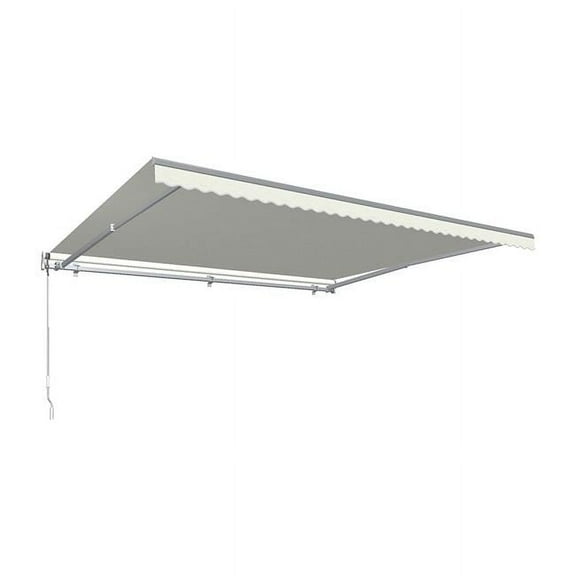 Awntech DM8-US-OAT 8 ft. Destin with Hood Manual Retractable Awning, Oatmeal Spec - 84 in.