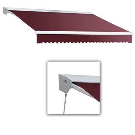 Awntech DTL8-US-B 8 ft. Destin with Hood Left Motor & Remote Retractable Awning, Burgundy - 78 in.