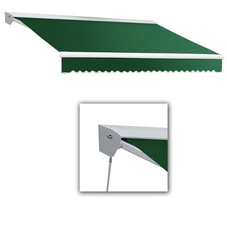 Awntech DTL8-US-F 8 ft. Destin with Hood Left Motor & Remote Retractable Awning, Forest Green - 78 in.